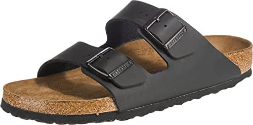 Birkenstock 551253 Arizona SFB black, Birko Flor sandalo Uomo, Black EU 42