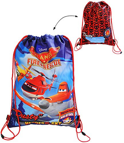 alles-meine.de GmbH Planes - Dusty - Sportbeutel - Turnbeutel - Schuhbeutel__ wasserabweisend abwischbar - für Kinder - Schulbeutel Kindergarten - Jungen/Sporttasche - Sch..