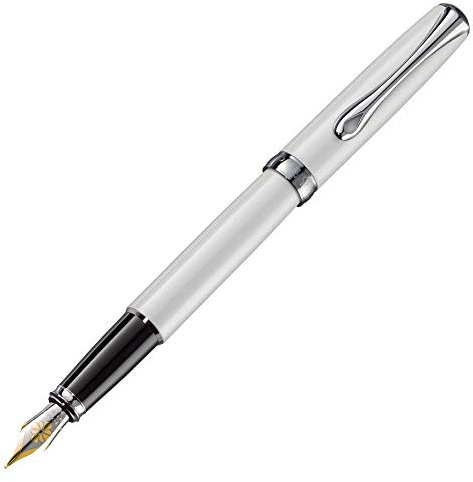 DIPLOMAT - Füllhalter Excellence A2 weiß Perlmutt 14kt - Schick und elegant - Lange Lebensdauer - Perlmutt weiß - 5 Jahre Garantie