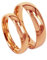 Everstone Wedding Band Couples Engagement Ring Sets Titanium Rose Gold Polished Dome Shape