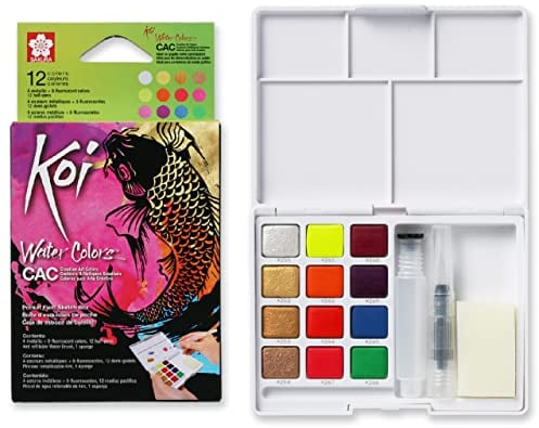 Sakura Koi aquarel box 12 metallic napjes