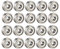 sourcing map 20 Stück Rillenkugellager 624ZZ Doppelschild 4 x 13 x 5mm Kugellager Kohlenstoffstahl