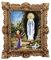 LOURDES 45x38 cm Mutter jungfrau Madonna Mutter Gottes heilige Maria Barock Gemälde Bild mit Rahmen Repro Antik look Gold 48B