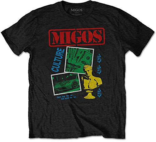 Migos Men's MIGOSTS01MB02 T-Shirt, Black, Medium (38 - 40)