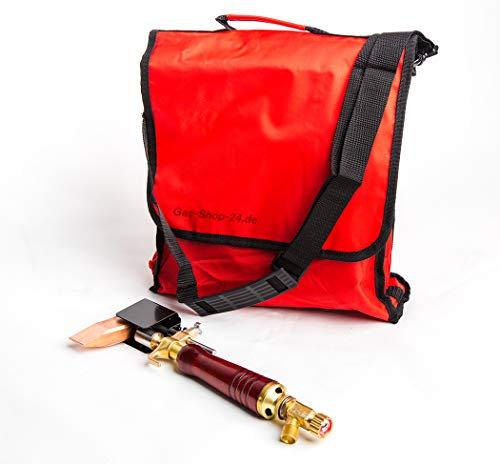 PROFI Dachdecker Lötkolben/Weichlötgarnitur Handbrenner mit Tasche (Handgriff, Lötset, Lötbedarf, Lötlampe, Löten)