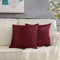 Samt Kissenbezug 50 cm x 50 cm Kissenbezüge Sofakissen Kissenhülle Dekokissen für Wohnzimmer Schlafzimmer Auto 2er Pack Wein Rot