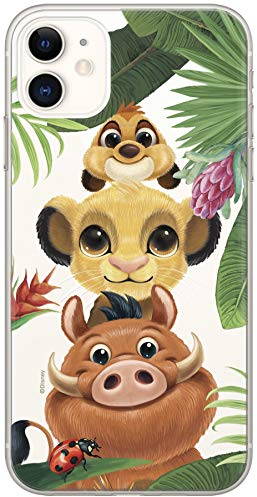 ERT GROUP Handyhülle für Apple iPhone 11 Original und offiziell Lizenziertes Disney Muster Simba & Friends 003 optimal an die Form des Handy angepasst, teilweise transparent