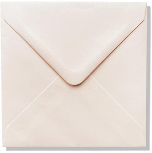 Quadratische Briefumschläge – 16 x 16 cm – 110 g/m² – 160 x 160 mm (elfenbeinfarben/cremefarben, 100 Stück)