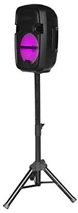 Blaupunkt - MP3975-133 - Enceinte LED Multicolore avec Support Pieds- Compatible Bluetooth - 15W - Noir