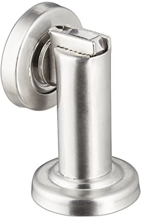 Relaxdays Butoir de Porte à Aimant, Lot de 10,Cale de Porte magnétique, en Acier Inoxydable, Montage au Sol ou Mural, argenté