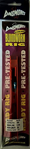 BLOODWORM CANAL POLE RIG 3M 2.5LB HOOK SIZE 20