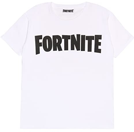 Fortnite Text Logo Jungen T-Shirt Weiß 14-15 Jahre Jahre.