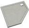 Sellon24® Duschtasse Steinoptik Quadrat Rechteck Viertelkreis Duschwanne Cement Stone Stein-Effekt (90x90x5 5-eckig)