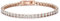 Philip Jones Bracciale Tennis Placcato Oro Rosa 3mm Creato con Cristalli Zircondia®