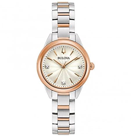Bulova Herren Analog Automatik Uhr mit Edelstahl Armband 98P200
