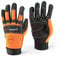 Rotatech Gants de sécurité pour tronçonneuse Anti Coupure - Qualité supérieure - Classe 1 - S à L (taille 9/M)