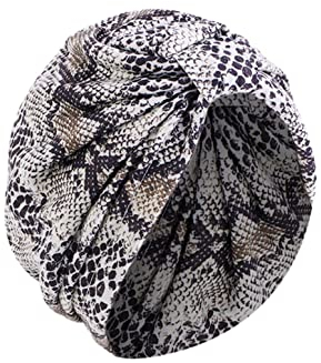 Frauen Strecken Kopfwickel Afrikanisch Turban Lang Haar Schal Haarband Kopftuch Headwrap Beanie vorgebundene Motorhaube Chemo Cap Kopftuch Elastisches Printed Schlafmütze für Haarverlust Muslim