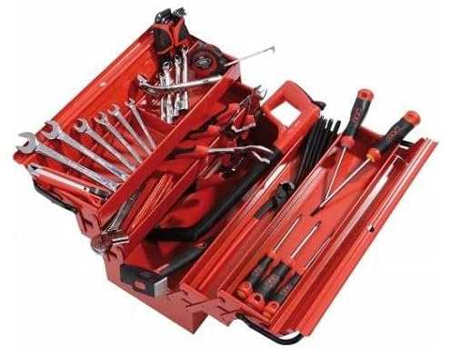 SAM OUTILLAGE - Caisse A Outils Metallique - 40 Outils Premier Equipement