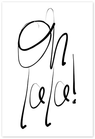 Posterlounge Oh la la Poster von Ohkimiko 100 x 150 cm Schwarz-Weiß Wandbilder Wanddeko