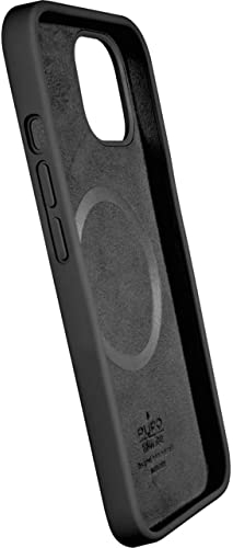 Puro Coque Apple iPhone 12/12 Pro Silicone Icon Compatible avec MagSafe Noir
