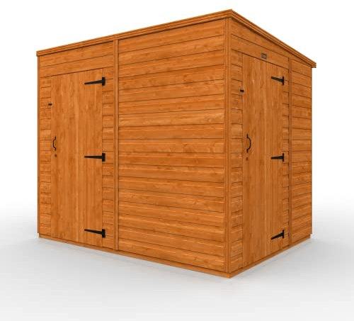 TigerFlex Shiplap Pent 2 Door Windowless Wooden Garden Shed 8 x 6 ft