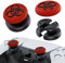 PlayRealm Lot de 2 rallonges de pouce et coque en silicone pour manette PS5 et PS4 Rouge