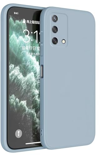 Topme Handyhülle Hülle Fur Oppo A74 (4G) (6.43 Inches) Case Schutzhülle, Hautschutz Aus TPU Silikonhülle - Rauchblau