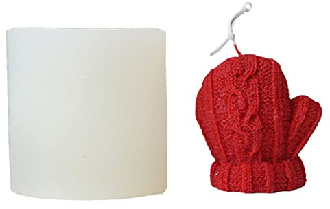 Kerzenformen 3D Weihnachtshandschuhe Silikonform Kerzenform, Herbstdeko Form, Kerzengießform Weihnachten Für Herstellung Kerzen, Aromasteinen, Schokolade, Seife Für Weihnachten Und Partys
