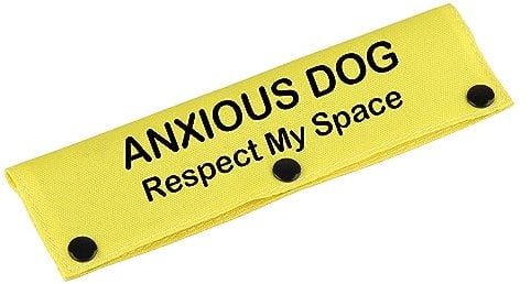 LEVLO Dog Leash Sleeve, 70cm x 35cm, Polyester, Respect My Space-YE Sleeve, for Medium and Large Dogs
