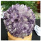 PAKMEZ Natürliche Lampe Rosenquarz Amethyst Stein Kies Adhäsion ClusterHome Decor Probe Handwerk (Farbe: hoch ca. 12 cm, Größe: 1 Stück) Obelisk