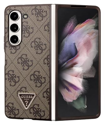 Guess Hardcase 4G Diamond Triangle für Samsung Galaxy Z Fold5 F946B braun