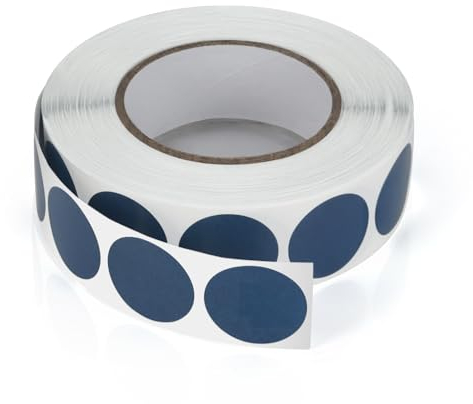 Runde Aufkleber 19mm Blau Selbstklebend Rolle Kleine Klebepunkte Etiketten Farbkodierung Kreise Sticker Wetterfest 1000 Stück