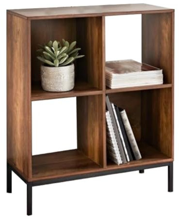 Saxony® 4 Cube Storage Unit Book Case Wooden Storage Cabinets Book Shelf Shelves Bookcases and Shelving Units Display Furniture Living Room Decor