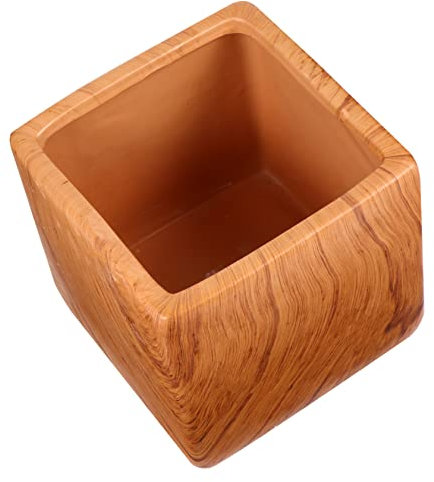 Toddmomy Blumentopf aus Holzmaserung zimmerpflanzen hölzern Veilchen bilden Anlage Büro Blumenstand Keramik