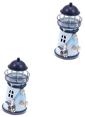 Cabilock 2 Stücke Mediterraner Eisenkunst Kerzenhalter für Teelichter Dekorative Laterne im Seabirds Stil für Hochzeiten Partys und Wohnräume