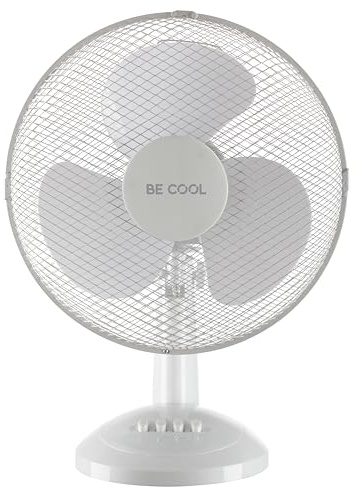Be Cool Tischventilator 30cm BC12TF – Ø 30 cm, 35 Watt, 3 Windmodi, weiß