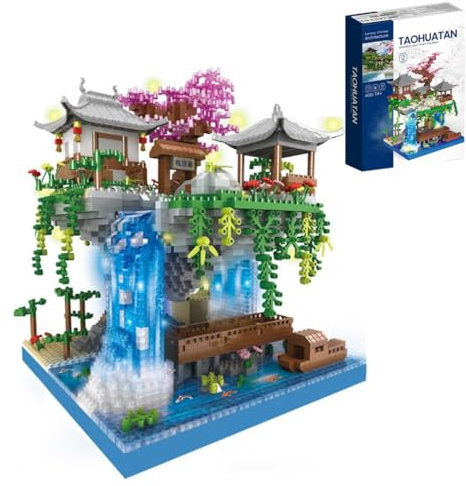 JOMIOD Ensemble de Construction d'arbre en Fleurs de Cerisier – 2705 pièces de Mini Blocs de Construction en Fleurs de pêcher pour Enfants et Adultes – Kit de bonsaï de Cerisier, Jouets éducatifs