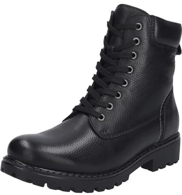 Josef Seibel Damen Schnürstiefeletten Marta 27,Weite G (Normal),Wechselfußbett,uebergangsschuhe,uebergangsstiefel,warm,schwarz,43 EU