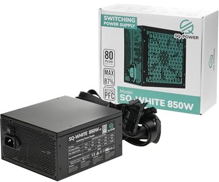 SQ-Power 850 Watt 80 Plus Gaming Netzteil, 140mm, Silent