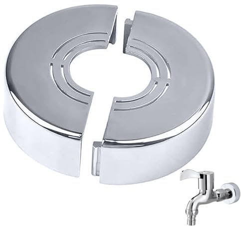 Couvercle mural pour tuyau de vidange de lavabo, cache-tuyaux muraux pour salle de bain, cache-tuyaux d'eau pour le mur, autocollant, divisé, rond, décoratif, pour robinet de cuisine