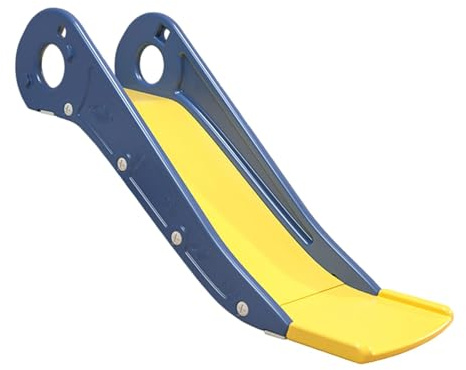 TTETTZ Kinderrutsche Indoor Rutschbahn mit Breitem Auslauf Und Sicheren Antirutschstufen Solide PP Unkomplizierte Installation für Kleinkinder, Blau