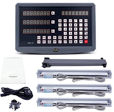 Digitalanzeige Komplettes Set Fräs- / Dreh- / Bohrmaschine Dro-Digitalanzeige mit 3-teiligen Linearskalen Präzise Messung