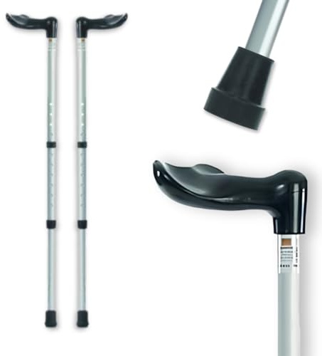 Coopers Comfy Grip Handle Walking Stick - Right Handed | Height Adjustable, Telescopic Walking Stick for Women and Men