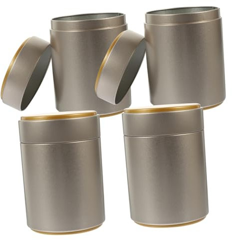 Amosfun 4pièces Boîtes à Thé Compactes Inoxydable Pour Thé Vrac Et Café Boîtes De Rangement Hermétiques Pour Cuisine Et Maison