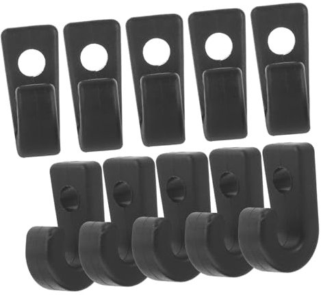 KITANDOVE 10pcs Canoe Accessories Outdoor Activities Sourkout Outdoor Secrional Kayak Hook Canoes Canoe Accessory Canoe Supply Black