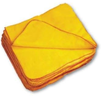Yellow Dusters Cotton Cleaning Cloth Heavy Duty Kitchen Dusting Cloth Multi-Surface Reusable Washable Dusting Cloth Lint Free Thick & Soft For Window TV Kids Table Glass Kitchen (Pack of 10)