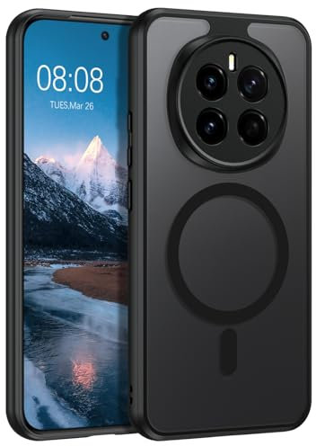 DUEDUE Coque Magnétique pour Honor Magic 7 5G Compatible avec MagSafe,Protection Étui Housse Antichoc Bumper,Anti Rayures Dos Translucide Mat Arrière Fine Antidérapant pour Honor Magic 7,Noir
