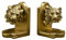 Serre-livres en forme d'animal doré antique – Serre-livres vintage en résine robuste – Forme d'éléphant, tigre, loup – Livres vintage décoratifs de bureau