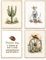 Dazzlewall 4Pcs Western Cowboy Wandbilder, Cowboyhut Kaktus Wüste Bilder für Kinderzimmer Kleinkind Jungen Zimmer Dekor 20×25 cm Ungerahmt
