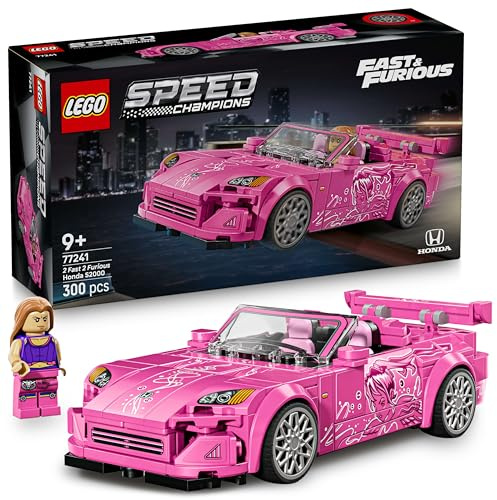 LEGO Speed Champions, Honda S2000 2 Fast 2 Furious, Set 77241, 300 Pezzi, Rosa